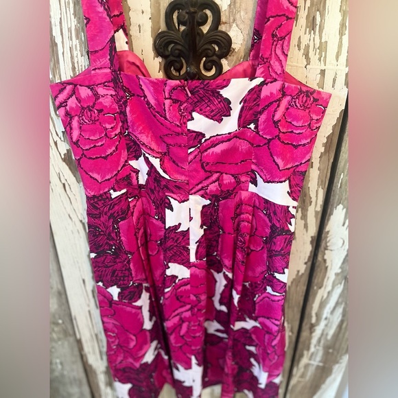 Donna Rocco Floral Dress size 14 Roses Pink with pockets - Picture 6 of 6